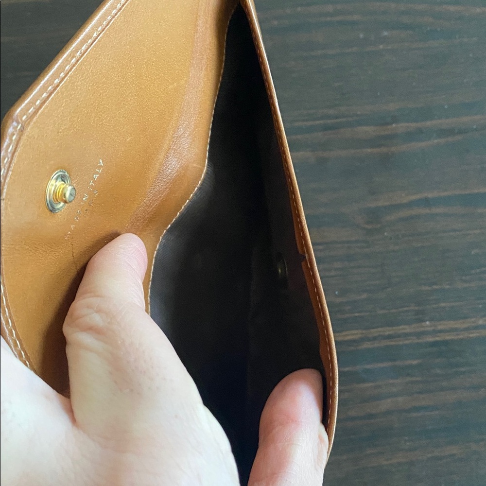 Celine Beige Canvas and Tan Leather Wallet - Picture 5 of 8